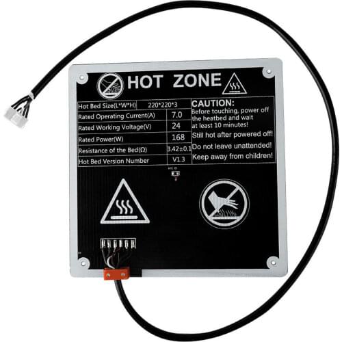 Anet 24V ET4 220*220*3mm Heated bed heating plate aluminum substrate Platform Hotbed for ET4 3D Printer heatbed DIY parts