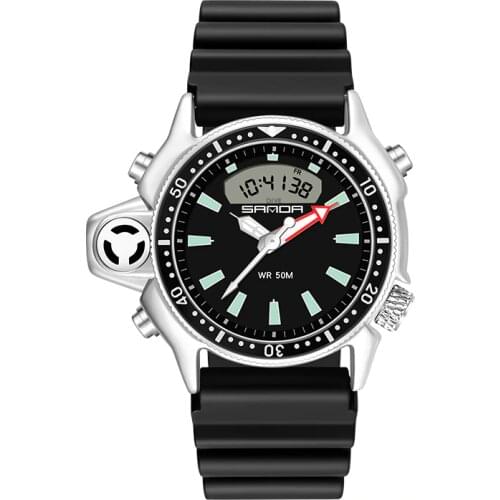 Fashion Mens Quartz Digital Watch Waterproof Sports Stop-Watch Multifunctional WristWatch Fit Male Boys Clock relogio masculino