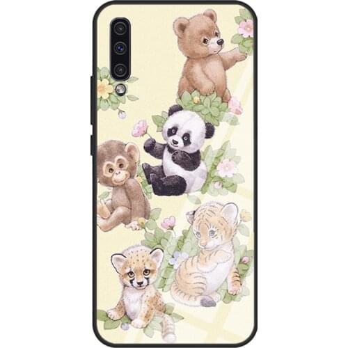 Safari Babies Tempered Glass Case For Samsung A51 A71 A31 A40 A50 A70 A20e A21S A12 A32 A52 A72 Cover