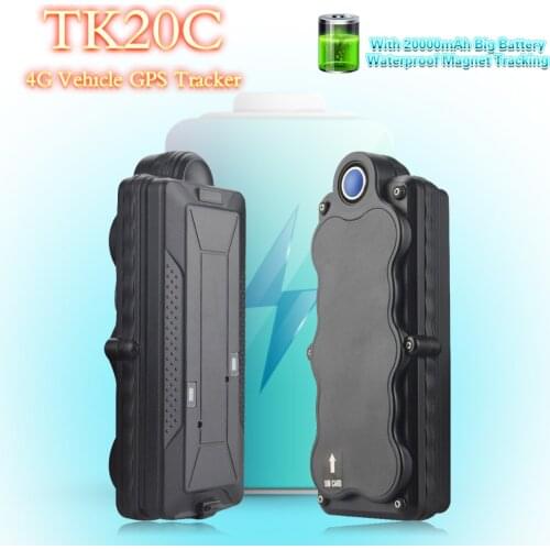 Free Shipping Best 4G Car GPS Tracker LTE 4G TK20C WiFi GPS Car Tracking Waterproof Magnet 20000mAh Battery GPRS Tracking Device