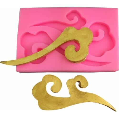 Chinese Xiangyun hairpin silicone mold chocolate fondant Mu Si baking mold gypsum soap mold diy ornaments