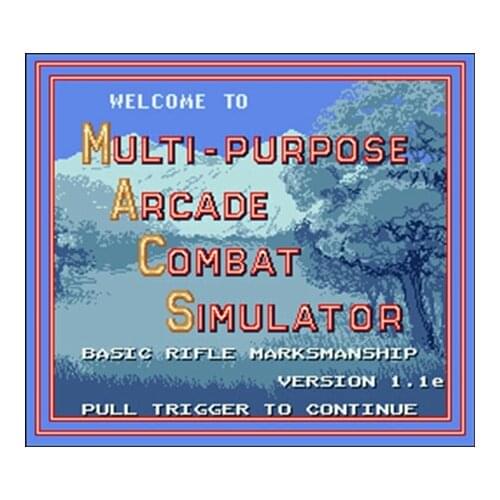 M.A.C.S. Basic Rifle Simulator NTSC Version 16 Bit 46 Pin Big Gray Game Card For USA Game Players