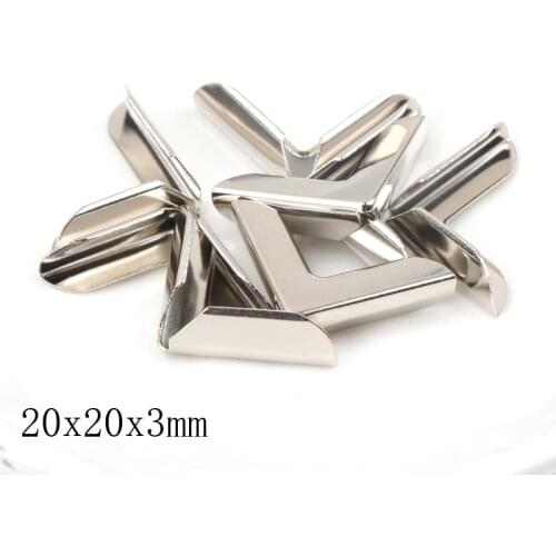 Metal Corners For Books Scrapbooking Photo Albums Menus Corner Protectors Metal Crafts DIY Ornament 20x20x3mm 20pcs