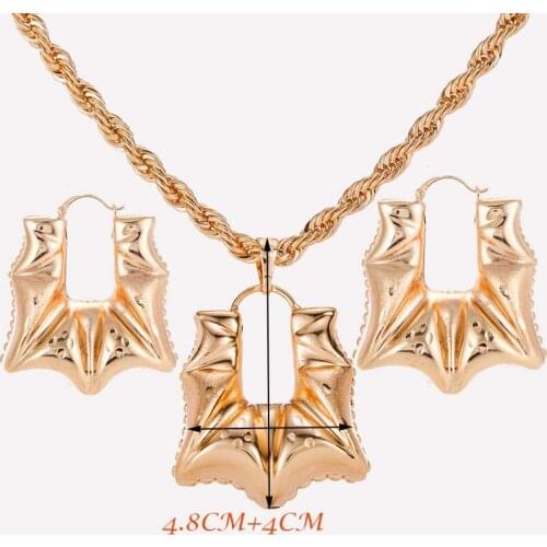 8 Letter Rose Gold Color Bride Jewelry Sets Earrings Pendant for Women Nigerian African Wedding Accessories GiftsCE13 4