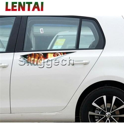 LENTAI For Kia rio ceed sportage 2017 cerato Skoda octavia a7 a5 2 rapid Saab 1PC Car stickers 3D Eyes Peeking Monster Styling