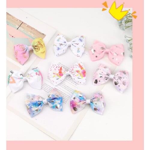New Print Bowknot Hairpins For Baby Girls Kids Hair Clips Barrettes Sweet Fashion Baby Hair Accessories заколки для девочек 2021