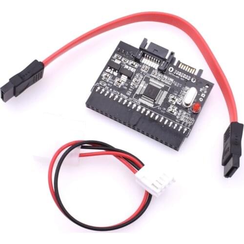 IDE to SATA 100/133 Serial HDD CD DVD Converter Adapter + Power & SATA Cable NEW diy electronics