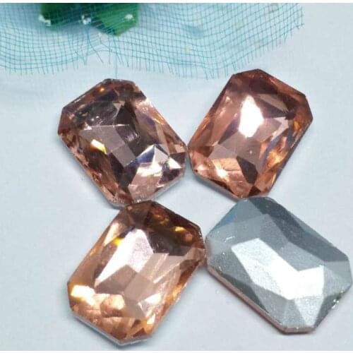 Water Red Blue Rectangular Crystal Glass Sewing Rhinestones Pointback DIY Wedding Dress 4*6 6*8 8*10 10*14 13*18 18*25