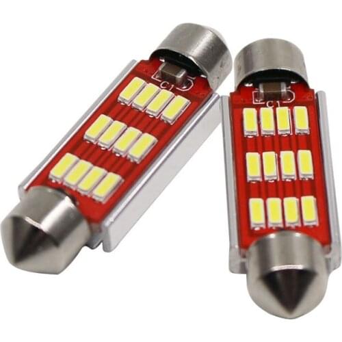 Manufacturers Direct Sales LED Double Pointed Lamp SJ 4014 10smd Decoding with Heat Dissipation 31mm Roof Lamp Reading Lamp