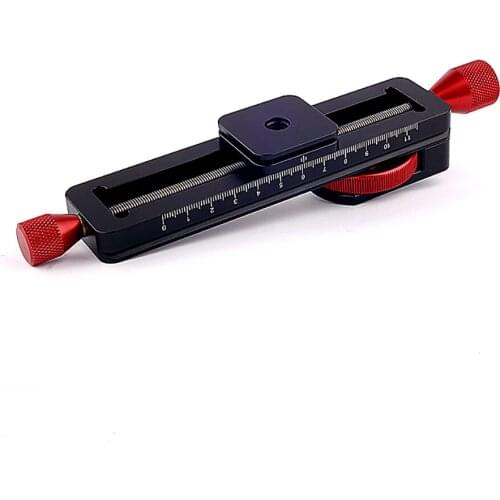 Manual Stacked Photography Slide Micrometer Head Micro Guide Macro Focusing Rail Slider SLR Tripod Rail Quick-Release Plate