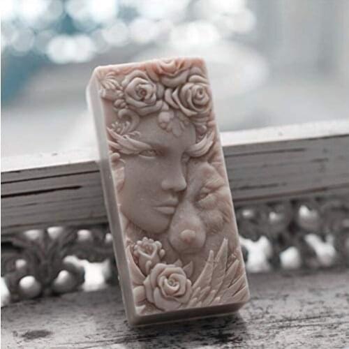 Silicone Mold, Men and Wolves Craft Art Silicone Soap Mold, Peace and Love Craft Molds DIY Handmade Soap Molds YN16 - Soap Makin