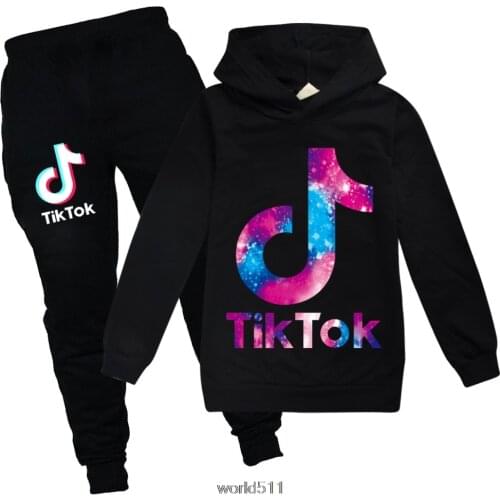Kids Clothes Baby Boys Tik Tok Tracksuit Tops Pants 2PCS Children Boy Spring Autumn Outfits Girls Sets 2-15 years