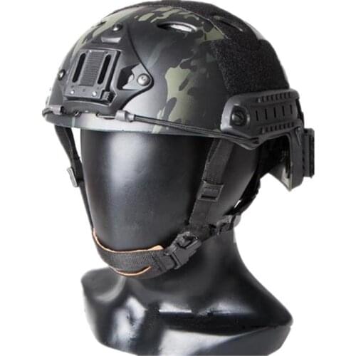 Tactical FAST Helmet PJ TYPE sports helmet for airsoft Paintball ABS cycling helmet multicam Black size M L