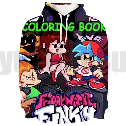 3D Lounge Wear Video Game Friday Night Funkin Hoodie Tops Anime Pullover Spring Whiter Streetwear Teens Sweatshirt Clothes Men