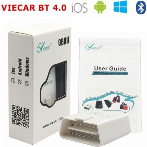 Viecar ELM327 Bluetooth V1.5 OBD2 Car Diagnostic Tool Viecar 4.0 AER ELM 327 WIFI 25K80 For IOS Android OBDII Scanner