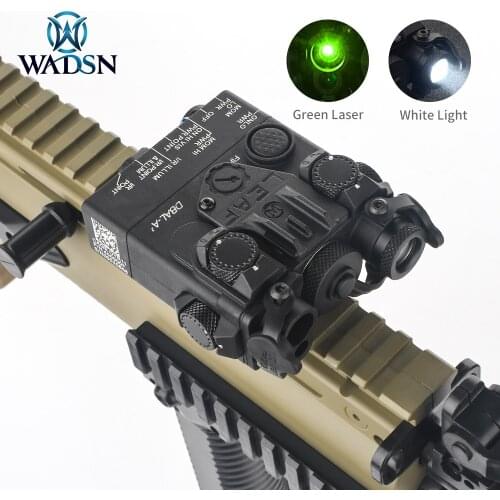 WADSN Airsoft DBAL A2 Green Laser Led Scout Light Hunting Gun Mini DBAL Flashlight Laser Sight Weapon Torch NO IR Fit 20MM Railz