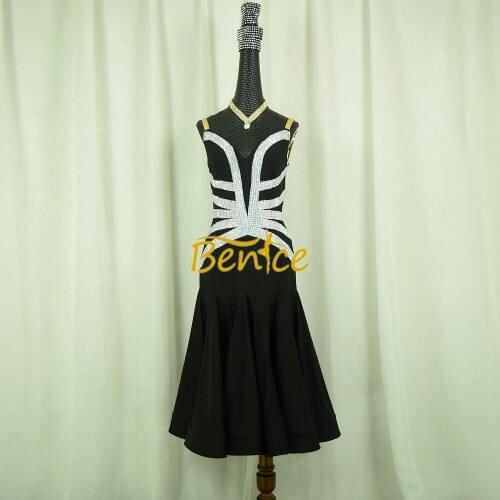 Free Shipping Latin Dance Skirt For Women Professional Sumba Dancing Skirt Adult Rumba QiaQia Latin Dress Latin Performances Dre