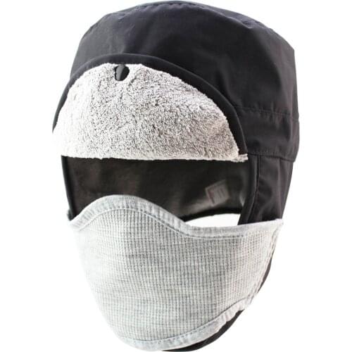 Men Women Winter Fleece Hat Warm Trapper Hat Waterproof Earflaps Male Snow Bomber Hats with Windproof Mask