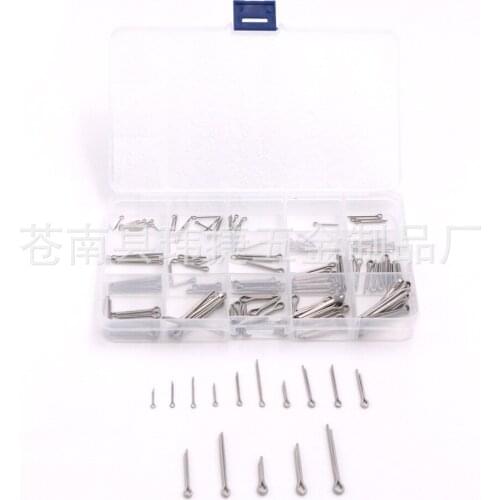 150pcs stainless steel split pin hairpin pin spring pin latch U-shaped boxed car fastener