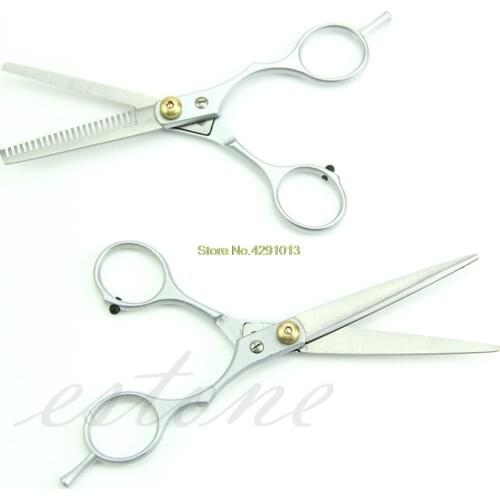 2Pcs Professional Hair Cutting Thinning Scissors Shears Barber Hairdressing Set Drop Shipping Support