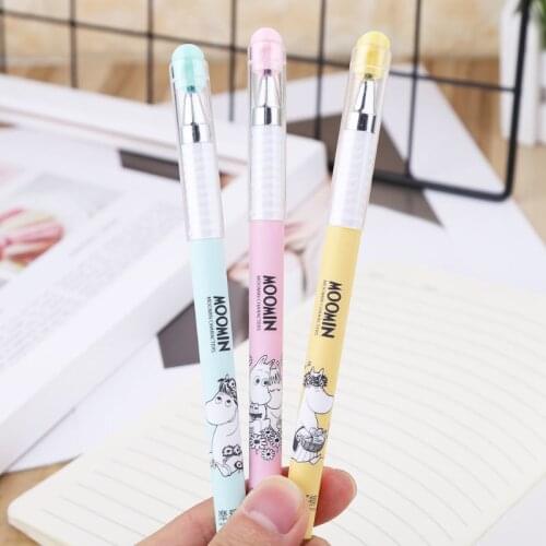 3pcs 0.38mm Kawaii Erasable Pen Blue Black Magic Gel Pen School Office Writing