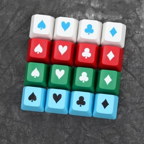 4 Pcs / Lot Customized ABS R4 Poker Mechanical Keyboard Key Cap For F Zone ESC Novelty Keycaps For Gaming Keyboard