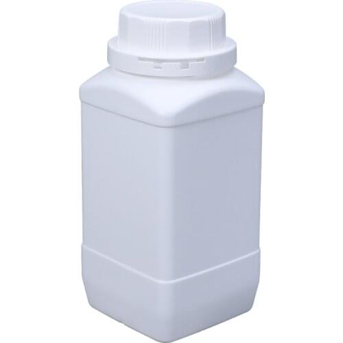 1000ML HDPE Bottle Empty Square Large Mouth Bottles with Inner Cover Refillable Packing Container 4PCS
