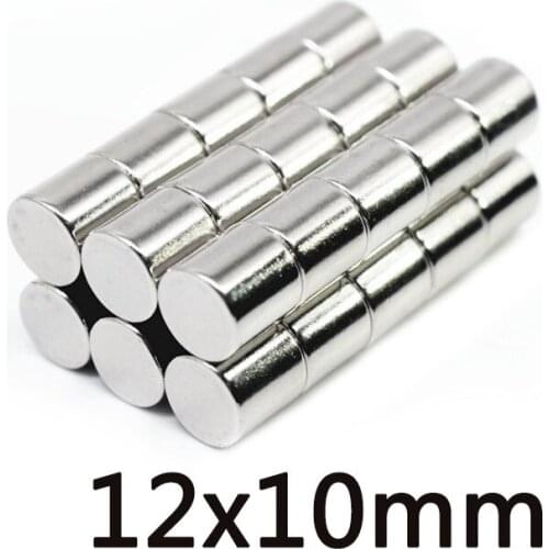 5/10/20/50pcs 12x10 mm Super Powerful Strong Magnetic Magnets Permanent Neodymium Magnets 12x10mm Small Round Magnet 12*10 mm