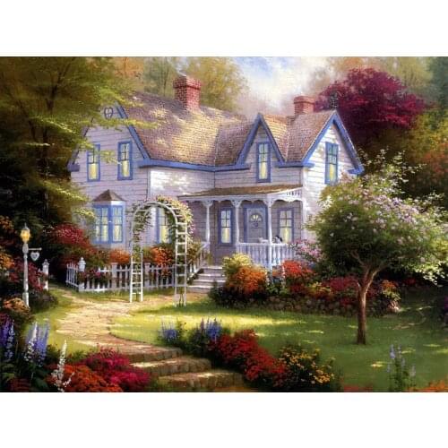 A13482 11CT/14CT/18CT/25CT/28CT oil scenery patterns Counted Cross Stitch DIY Cross Stitch Kits Embroidery Needlework Sets