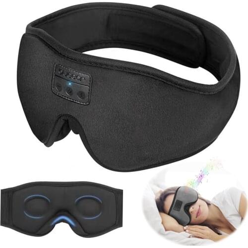 Sleep Headphone, Bluetooth Eye Mask, Wireless Bluetooth 5.0 3D Sleep Earphone for Insomnia Travel and Meditation