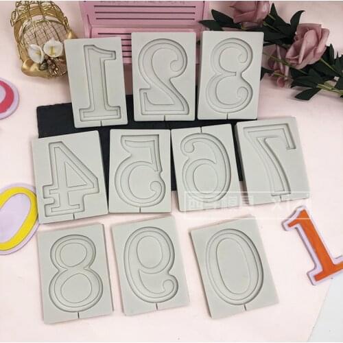 Large digital birthday cake mould chocolate turning sugar mould cake decoration baking tool lollipop