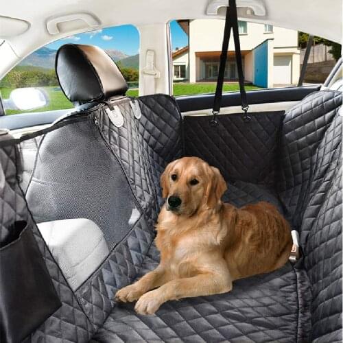 Cat Dog Car Seat Cover Waterproof Pets Carrier Cars Rear Hammock Backseat Protector Black Mat Pads for Small Dogs Pet Supplies