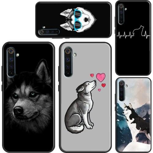 Siberian Husky Dog Case For OnePlus 9 8 Pro Nord 7T 8T 9R Cover For Realme C3 C21 C11 C15 GT Neo 6 7 8 Q3 Pro