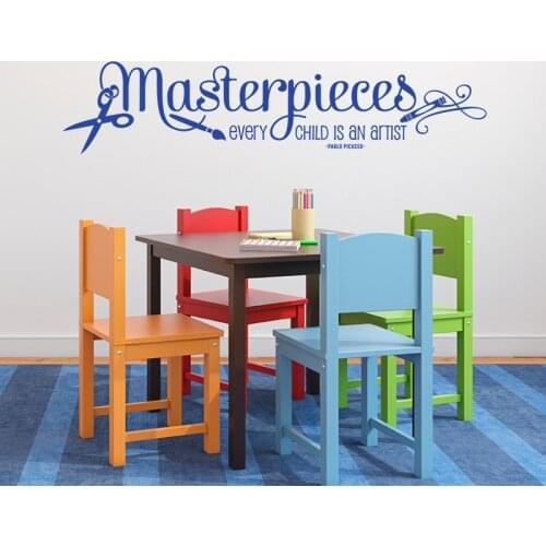 Stickers Design Wall Decor Masterpieces Wall Decal Kids Room Wall Art Home Decor House Decoration Poster 20cm x 100cm