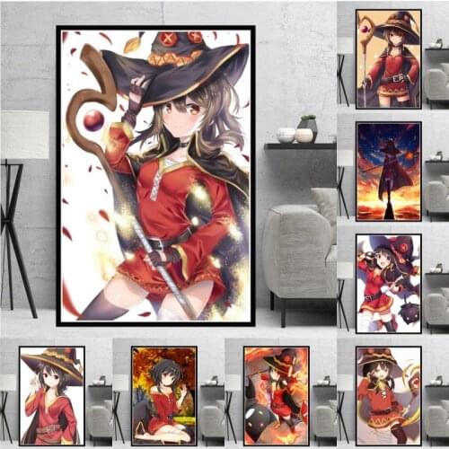 DIY 5D Diamond Painting KonoSuba MEGUMIN Cute Girl Japan Anime Kit Embroidery Mosaic Picture of Rhinestones Home Decoration