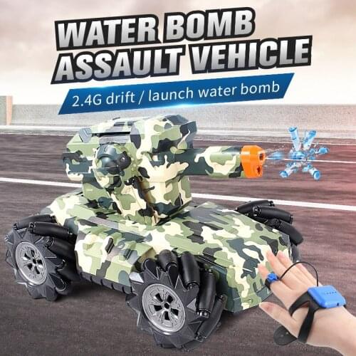Drift tank armored vehicle battle assault off-road watch induction dual mode remote control childrens car kids toys