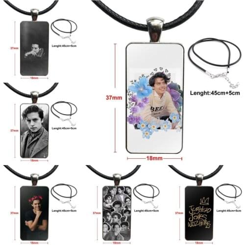 American Tv Riverdale Jughead Jones Exquisite Necklace Fashion Long Chain With Rectangle Necklace Jewelry For Wedding