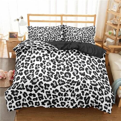 Geometry 3D Bedding Set Sexy Leopard Point Printed Duvet Cover Pillowcase Luxury Home Textiles Single Twin Double Queen King