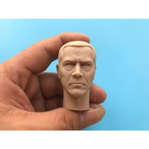 1/6 Scale WWII Japan Famous Star Toshiro Mifune Unpainted Head Models for 12''Figure Body DIY Accessories