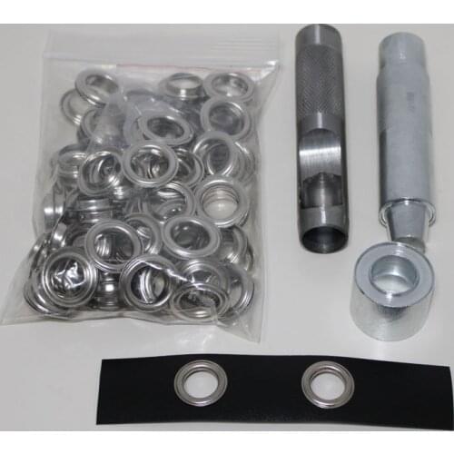 4mm-20mm 100 set silver eyelet and Eyelet Punch Die Tool Set Metal button for Leathercraft Clothing Shoes Belt Bag Grommet