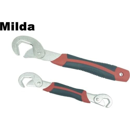 Milda Multi-Function 2pcs Universal Wrench Adjustable Grip Wrench set 9-32mm ratchet wrench Spanner hand tools