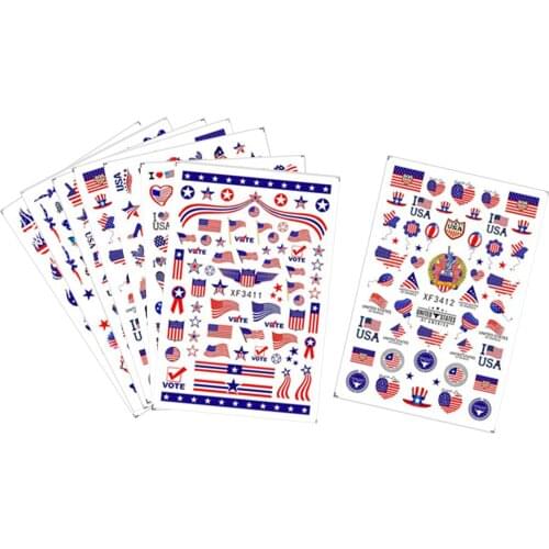 Nail Art Stickers American Flag Designs Nails Decals Nail Foils Supply