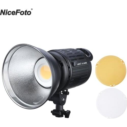 NiceFoto HC-1000B II Photography LED Video Light Lamp 100W LCD Display 3200K/5600K Stepless Adjustable Brightness CRI95
