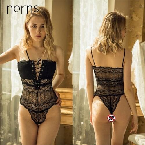 Norns One-piece Pajamas Ladies Lace Sexy Underwear Temptation Strap Nightdress Perspective Babydoll Erotic Sexy Lingerie
