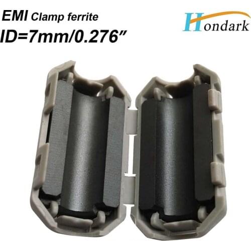 Wholesale inner 7mm 0.28'' cable wires filter ferrite core ferrite snap ferrite clamps ferrite clip ferrite ring core,1000ea/lot