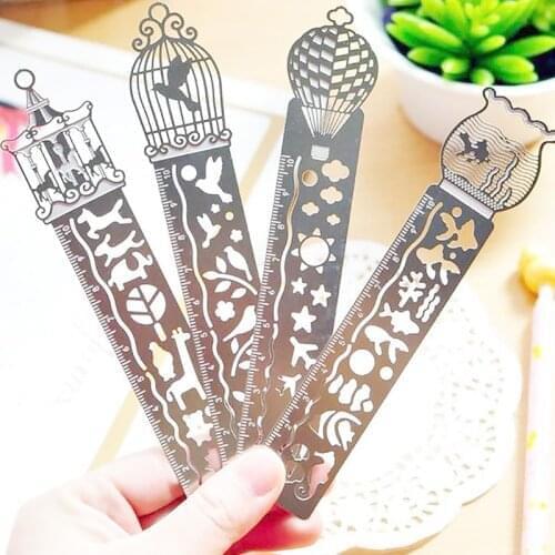 Creative Multifunctional Hollow-out Book Mark Metal Bookmarks Clips For Office Stationery Teacher Gift Kids School Office Supply