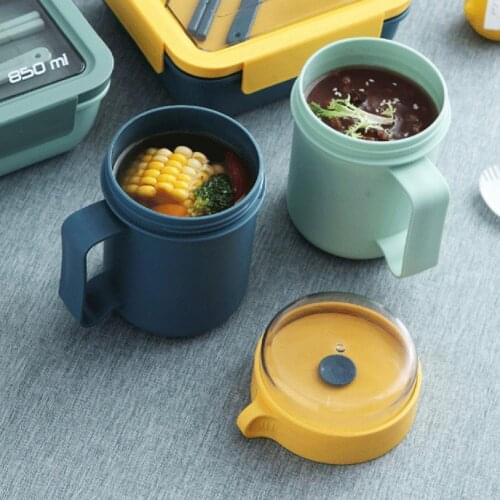 Food Cup Food Thermal Insulated Container Lunch Box Breakfast Cup Leak-Proof Soup Thermos Bottle Tumblers With Spoon Food Jar