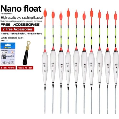 10pcs/lot Fresh Water Fishing Floats High Quality Bobber Nano Fishing Boya Shallow Water Buoy Carp Fishing Tackle Accessories