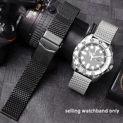 The thickened refined steel watchband for S-eiko Jinggong No.5 B-reitling C-ITIZEN sky Eagle Watch Chain 22mm mens watch strap