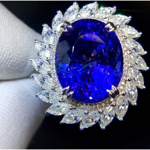 Luxury Princess Diana Ring Sapphire Zircon 925 sterling silver Party Wedding band Rings for Women Bridal Charm Birthday Jewelry